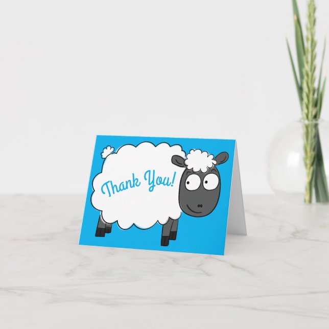 Sheep Birthday Party Card (Front)