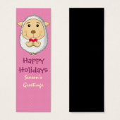 Sheep Bookmark Pink (Front & Back)