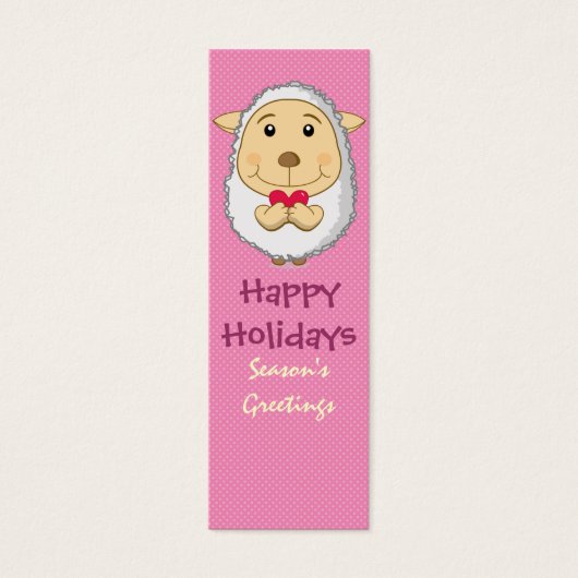 Sheep Bookmark Pink (Front)