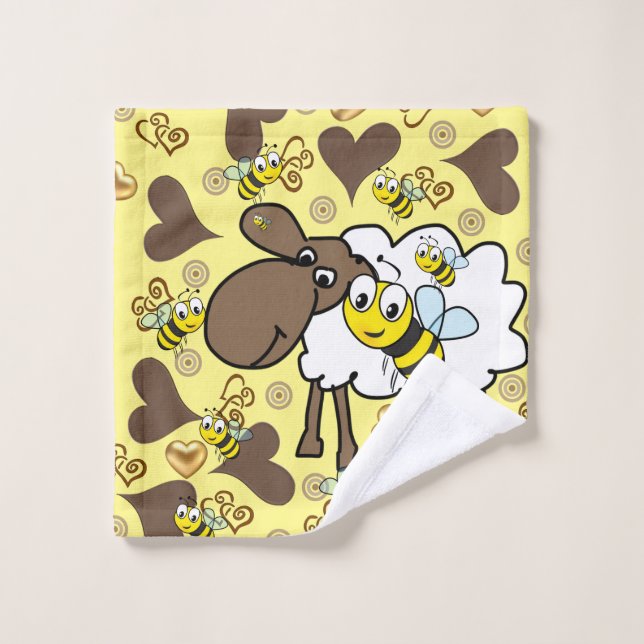 Sheep Brown Sheep Hands Bathroom Towel Sets (Wash Cloth)