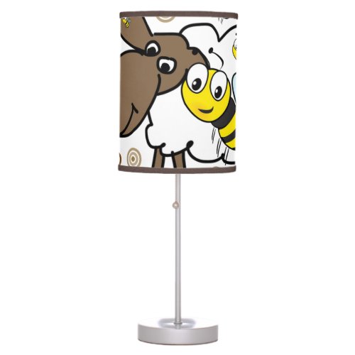 Sheep Bumblebee Brown Hearts Decorative Lamp Shade