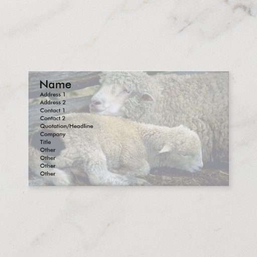 Customizable Sheep Business Cards