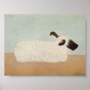 Sheep (by Milton Avery) Poster