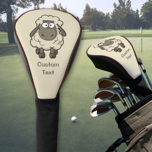 Sheep Cartoon Beige Golf Head Cover