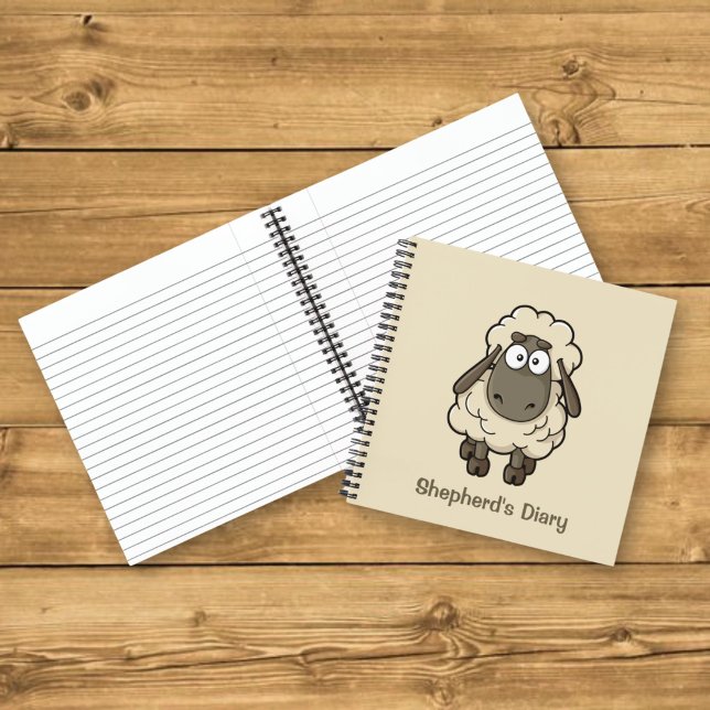 Sheep Cartoon Beige Notebook (Creator Uploaded)