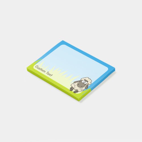 Sheep Cartoon Beige Post_it Notes