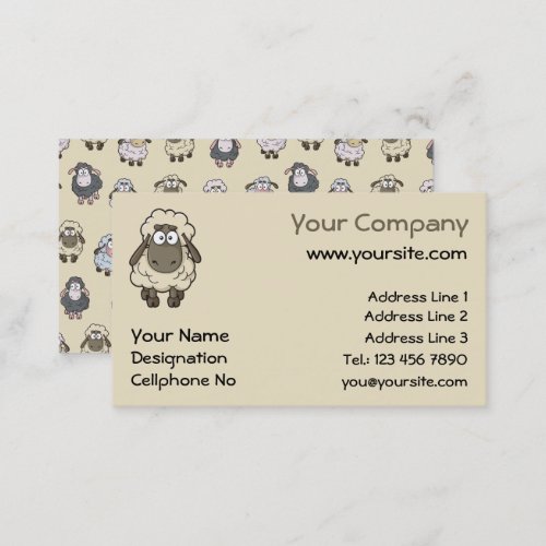 Sheep Cartoon Business Card