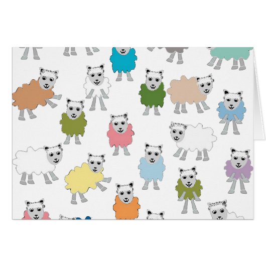 Sheep Cartoon Colorful (Front Horizontal)