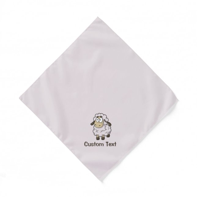Sheep Cartoon Pink Bandana (Front)