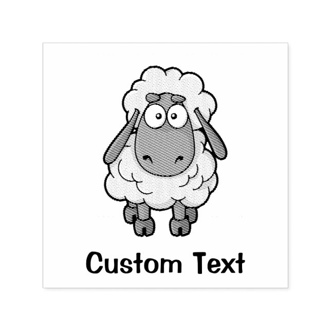 Sheep Cartoon Self-inking Stamp (Design)