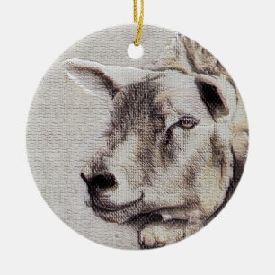 SHEEP CERAMIC ORNAMENT