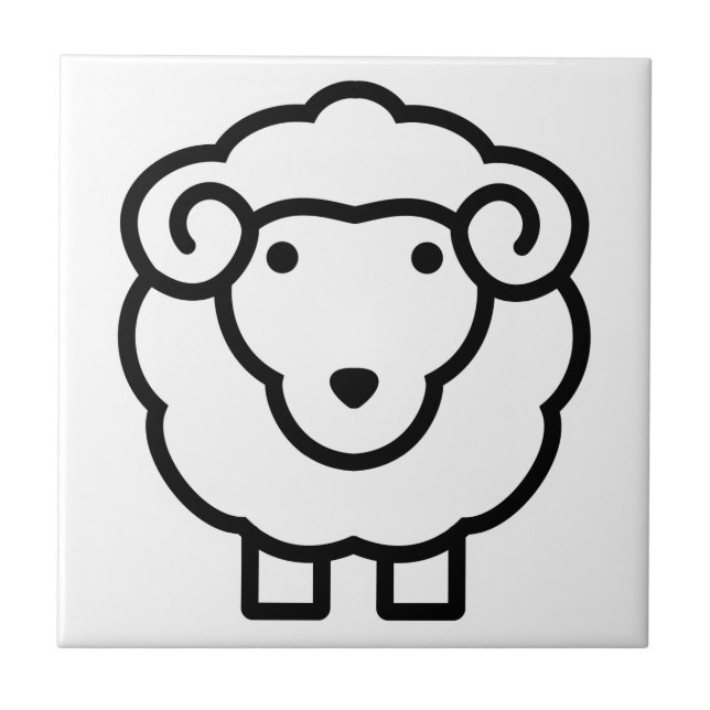 Sheep Ceramic Tile (Front)