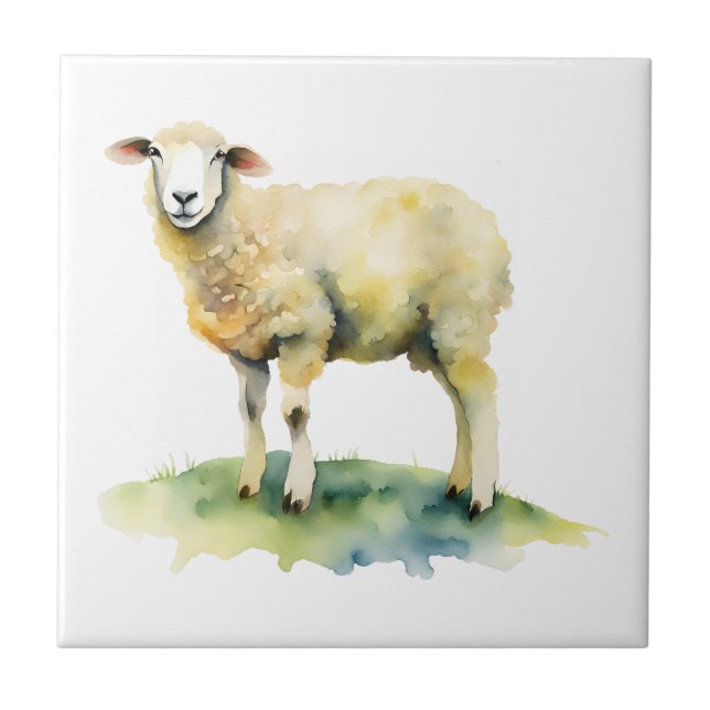 Sheep Ceramic Tile (Front)