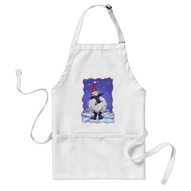 Sheep Christmas Adult Apron (Front)
