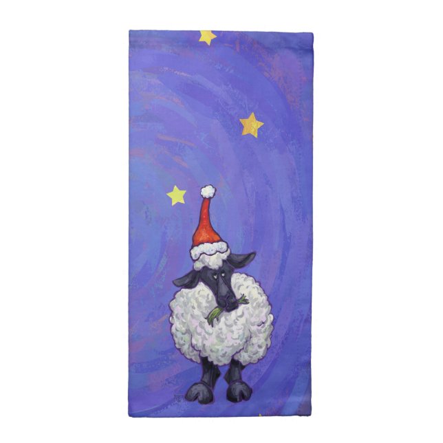 Sheep Christmas Cloth Napkin (Half Fold)