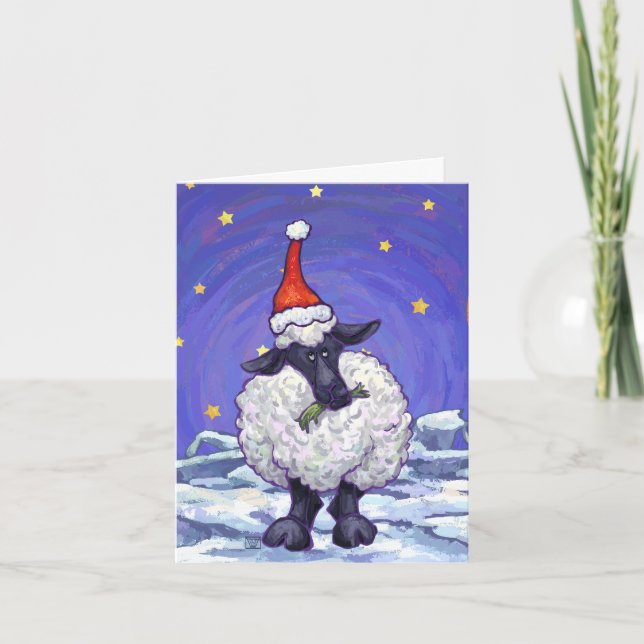 Sheep Christmas Holiday Card (Front)