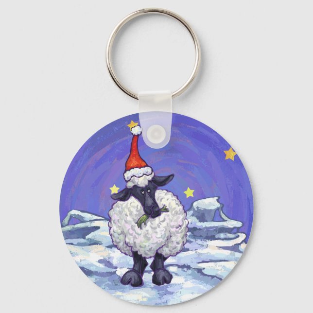 Sheep Christmas Keychain (Front)
