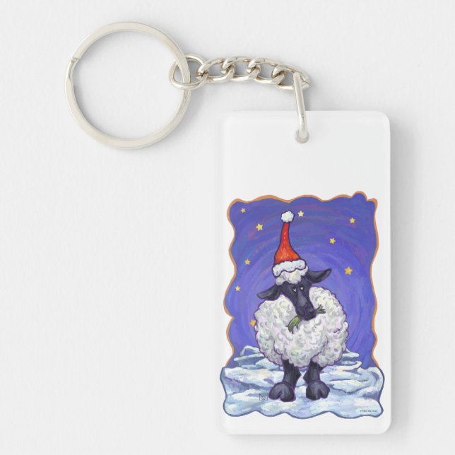 Sheep Christmas Keychain (Front)