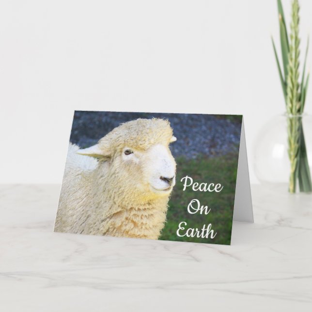Sheep Christmas Quote Holiday Card (Front)