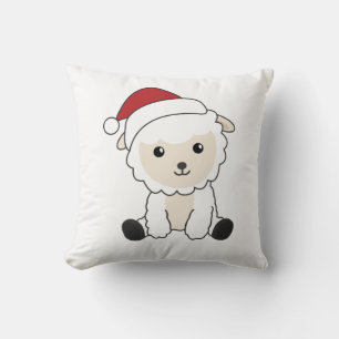 Sheep Christmas Snow Winter Animals Sheeps Adult C Throw Pillow