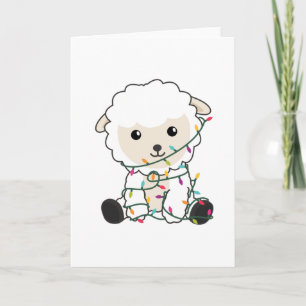 Sheep Christmas Snow Winter Animals Sheeps Card