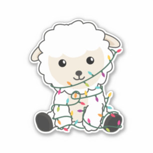 Sheep Christmas Snow Winter Animals Sheeps Sticker