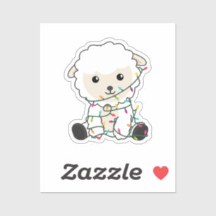 Sheep Christmas Snow Winter Animals Sheeps Sticker