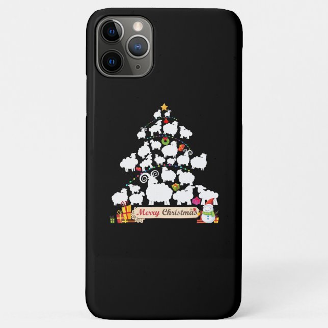 Sheep Christmas Tree Gift | Funny Christmas Gifts Case-Mate iPhone Case (Back)