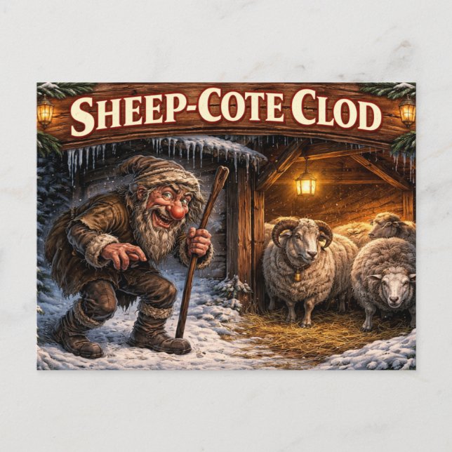 Sheep Cote Clod Icelandic Yule Lad Postcard (Front)