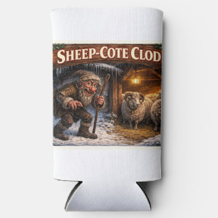 Sheep Cote Clod Icelandic Yule Lad Postcard Seltzer Can Cooler