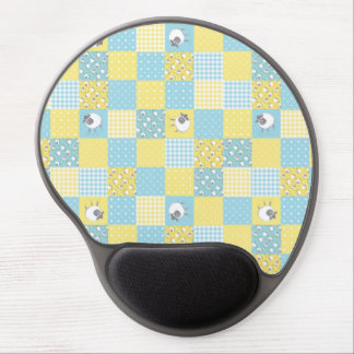 Sheep: Country-Style, Faux Patchwork Gel Mousepad