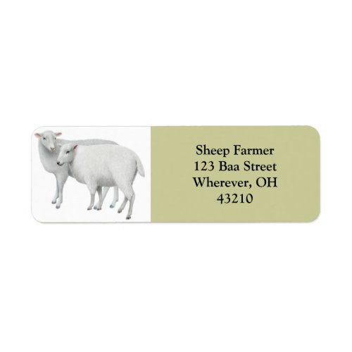 Sheep Couple Customizable Label