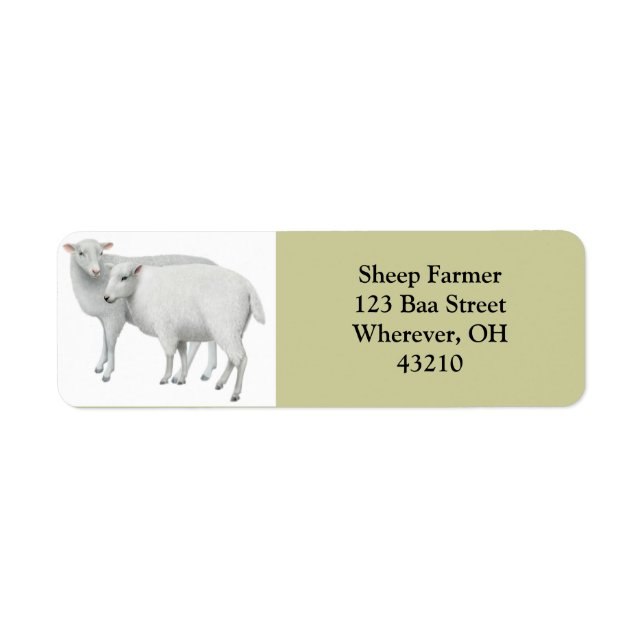 Sheep Couple Customizable Label (Front)