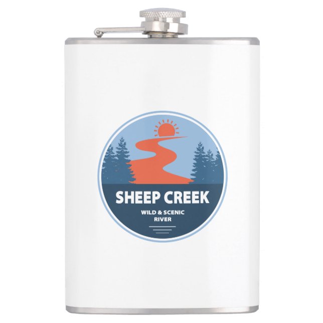 Sheep Creek Wild And Scenic River Idaho Flask (Front)