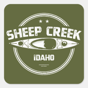 Sheep Creek Wild And Scenic River Idaho Kayaking Square Sticker