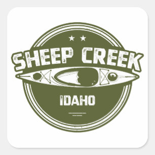 Sheep Creek Wild And Scenic River Idaho Kayaking Square Sticker