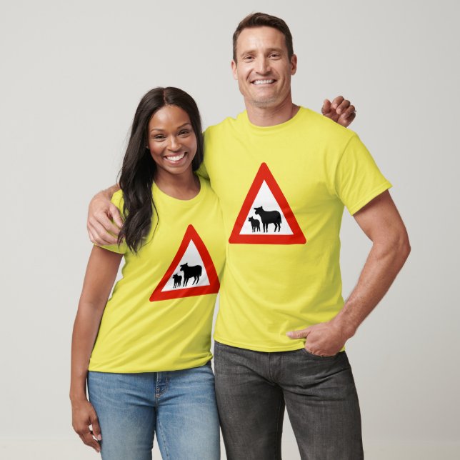 Sheep Crossing, Traffic Sign, Norway T-Shirt (Unisex)