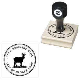 sheep  Custom Business Logo Large  Rubber Stamp