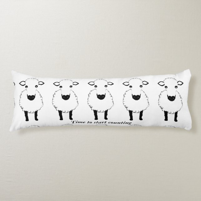 Sheep,cute and cudly, in a row. body pillow (Front)