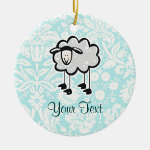 Sheep; Cute Ceramic Ornament