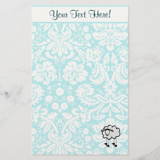 Sheep; Cute Stationery (Front)