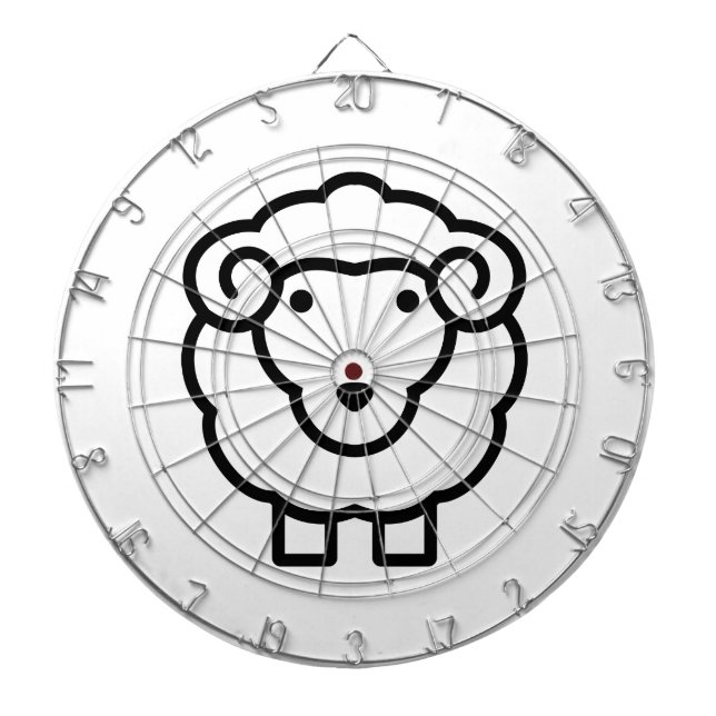 Sheep Dartboard With Darts (Front)