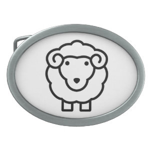 Sheep Decorative Tiles Belt Buckle