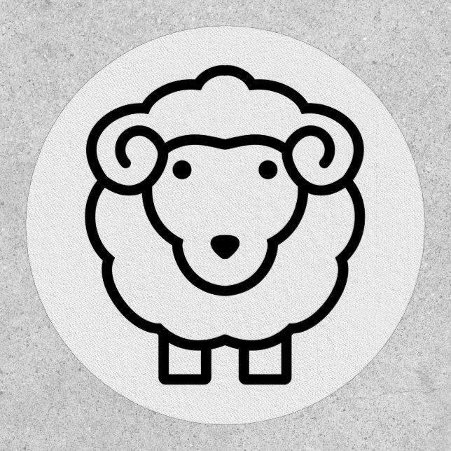 Sheep Decorative Tiles Patch (Front)