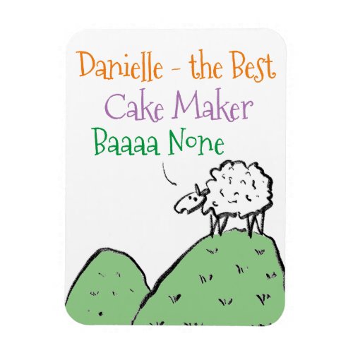 Sheep Design Cake Maker Magnet