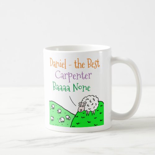 Sheep Design Carpenter Coffee Mug