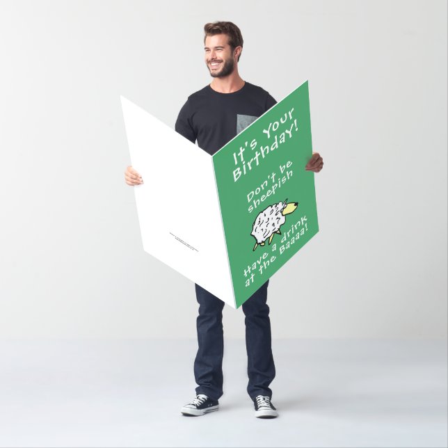 Sheep Design Cartoon Card (In Situ)