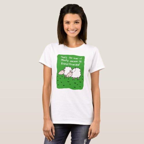 Sheep Design Cartoon T_Shirt
