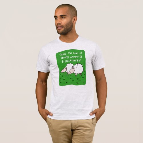 Sheep Design Cartoon T_Shirt