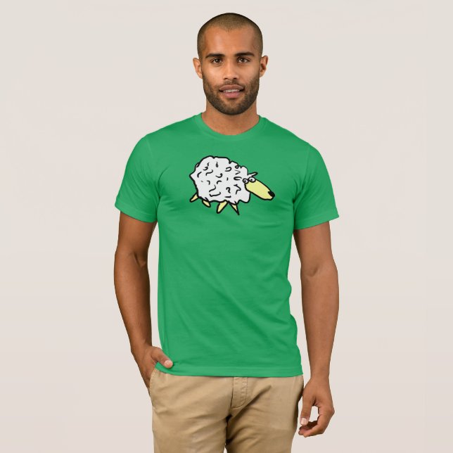 Sheep Design Cartoon T-Shirt (Front Full)